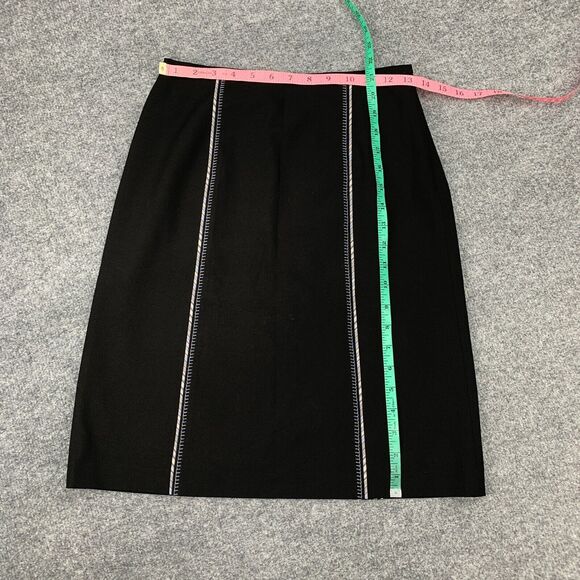 Ann Taylor LOFT Skirt Womens 0 A Line Side Zip Knee Length Lined Contrast Stitch - Picture 6 of 11